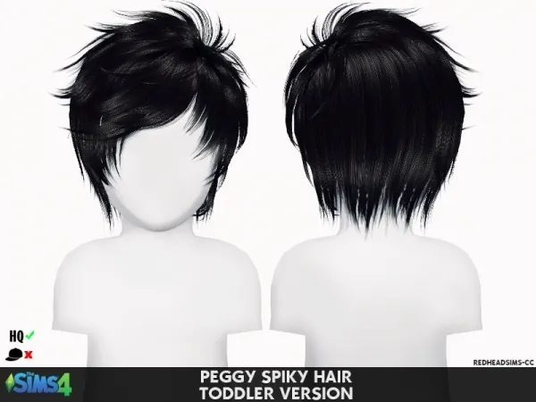 Alpha PEGGY SPIKY HAIR TODDLER VERSION - The Sims 4 Custom Content