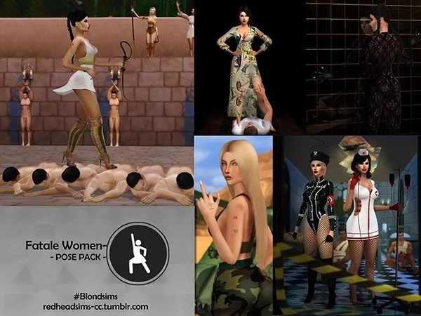 Alpha Pose Pack Fatal Women - The Sims 4 Custom Content