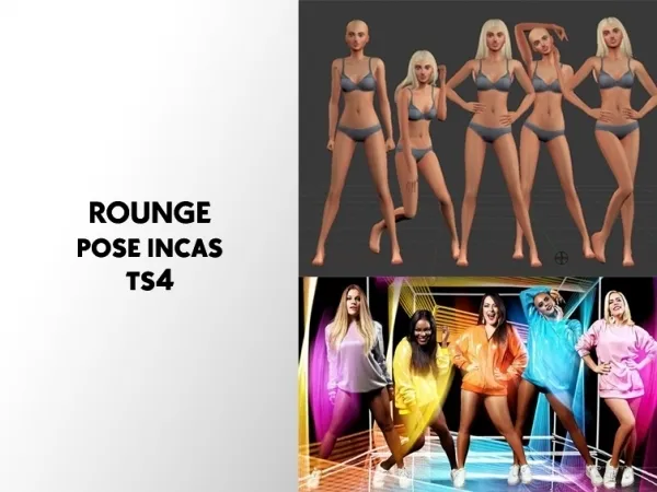 Alpha ROUNGE POSE (INCAS) - The Sims 4 Custom Content