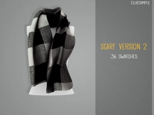 Alpha Elliesimple Scarf Version 2 - The Sims 4 Custom Content