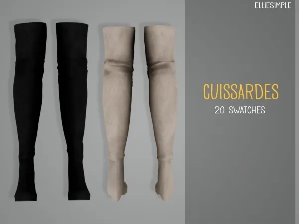 Alpha Elliesimple Cuissardes - The Sims 4 Custom Content