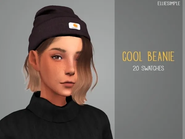 Alpha Elliesimple Cool Beanie - The Sims 4 Custom Content