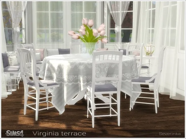 Alpha Virginia terrace by thesimsresource - The Sims 4 Custom Content