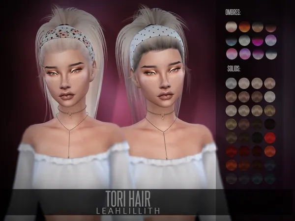Alpha LeahLillith Tori Hair - The Sims 4 Custom Content