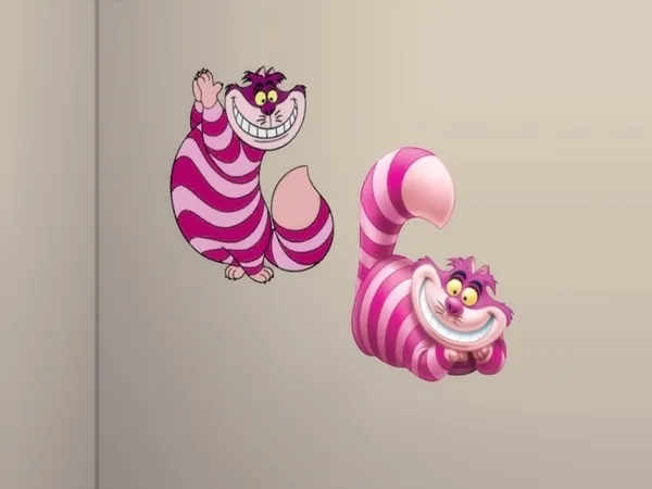 Alpha Wall Tattoo from the smile cat Alice in Wonderland - The Sims 4 Custom Content
