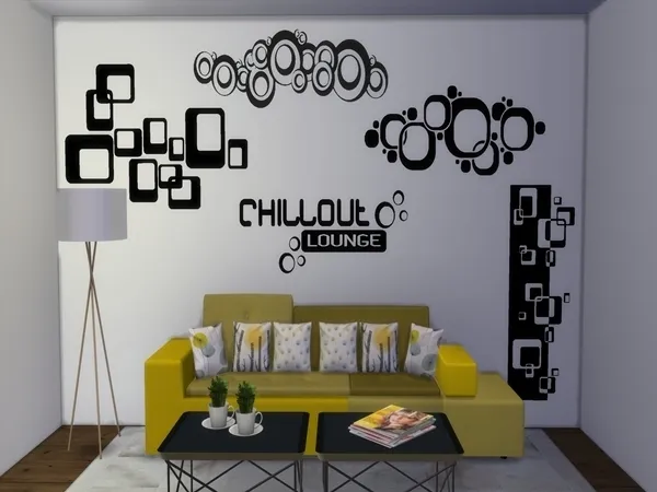 Alpha Wall Tattoos Retro - The Sims 4 Custom Content