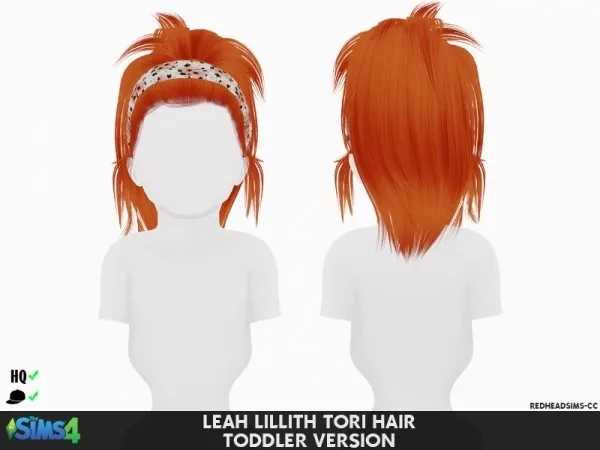 Alpha LEAH LILLITH TORI HAIR TODDLER VERSION - The Sims 4 Custom Content