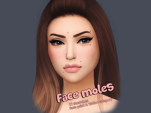 Face moles FM01 tattoo