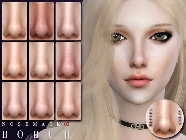 Alpha Bobur Nose 02 - The Sims 4 Custom Content