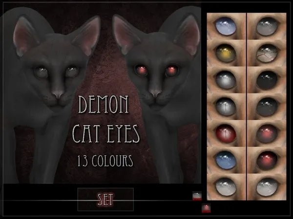 Alpha Demon Cat Eyes - The Sims 4 Custom Content