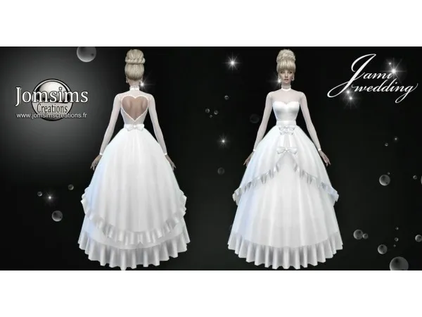 Alpha Jami Robe De Mariée by jomsims - The Sims 4 Custom Content