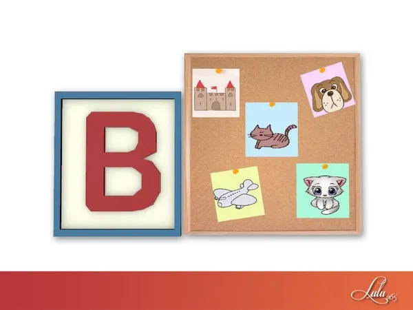 Montanna Boys Room Notice Board - The Sims 4 Custom Content