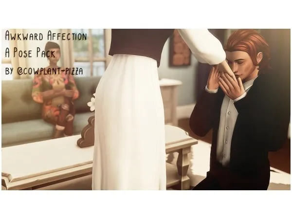 Alpha Awkward Affection A Couples Pose Pack ft An Awkward 3rd Wheel - The Sims 4 Custom Content