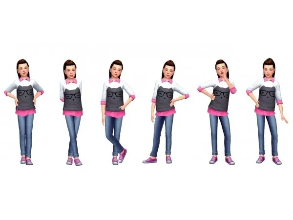 Maxis Match Child Photoshoot Poses - The Sims 4 Custom Content