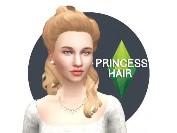 Alpha Princess Hair ( to conversion) - The Sims 4 Custom Content