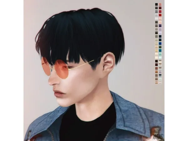 Alpha S4CC MMSIMS am Hair 07 Night night - The Sims 4 Custom Content