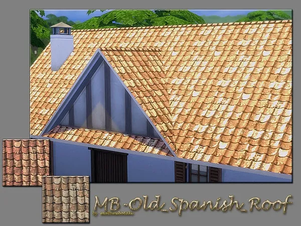 Alpha MB Old_Spanish_Roof by thesimsresource - The Sims 4 Custom Content
