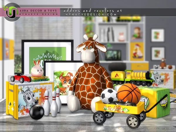 Alpha Aura Kids Decor and Toys - The Sims 4 Custom Content