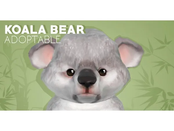 Alpha Koala Bear Pet - The Sims 4 Custom Content