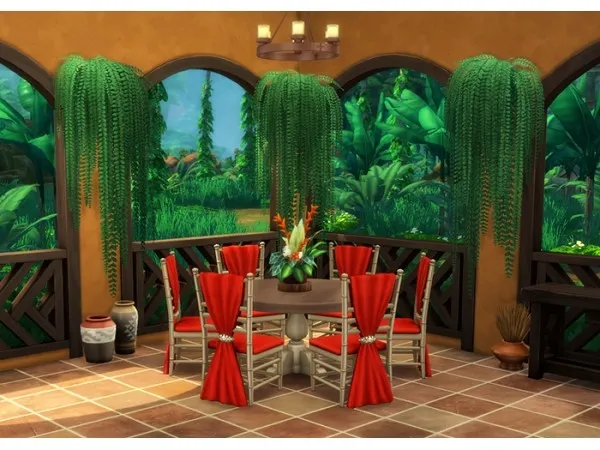 Alpha Indoor Hanging Ferns - The Sims 4 Custom Content