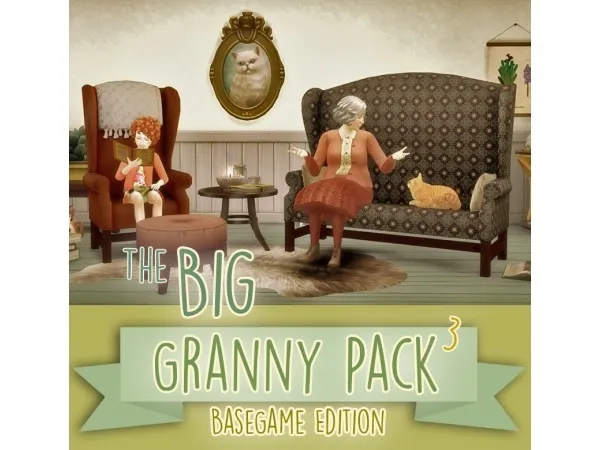 Alpha The Big Granny Pack Basegame Edition - The Sims 4 Custom Content