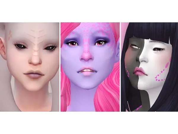Alpha INTERGALACTIC SUPERNATURAL OVERLAYS by PYXIS - The Sims 4 Custom Content