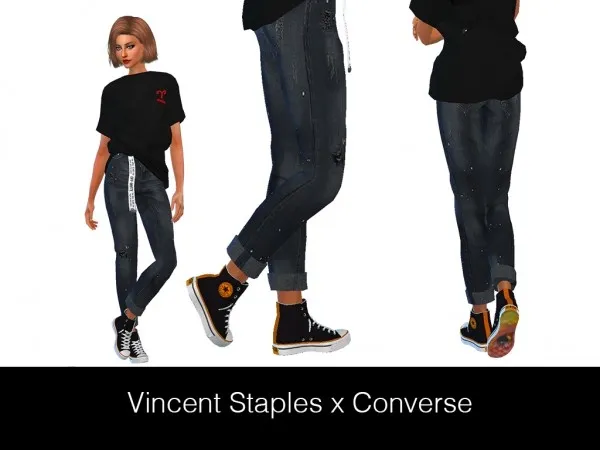Alpha HypeSim VINCENT STAPLES x CONVERSE - The Sims 4 Custom Content