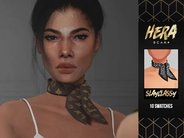 Alpha Slay Classy HERA SCARF by slayclassy - The Sims 4 Custom Content