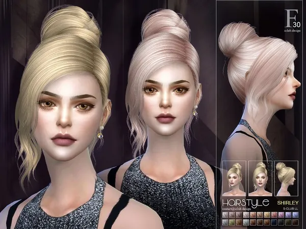 Alpha sclub hair Shirley n20 - The Sims 4 Custom Content