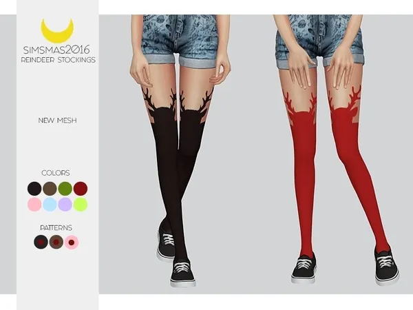 Alpha Stockings Reindeer (Simsmas2016) - The Sims 4 Custom Content