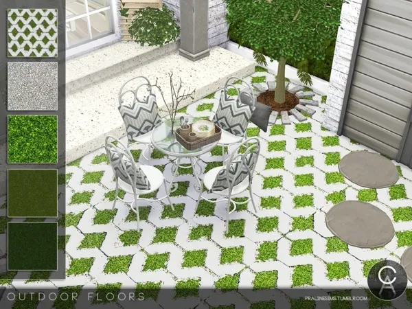 Alpha Outdoor Floors by thesimsresource - The Sims 4 Custom Content