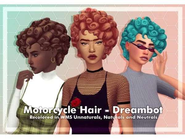 Maxis Match MotorCycle Hair Dreambot - The Sims 4 Custom Content