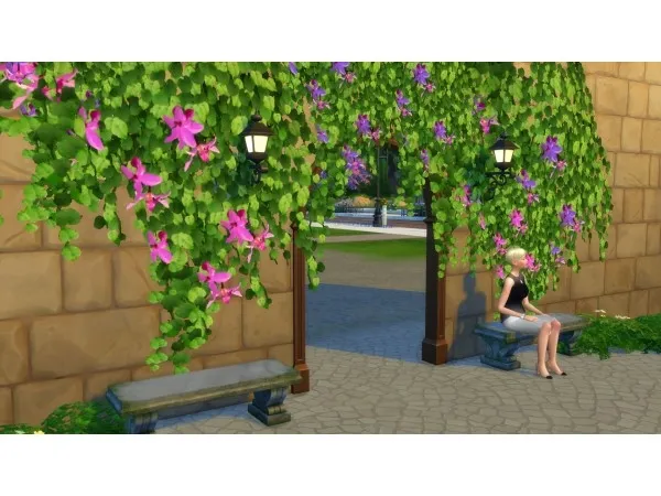 Alpha Tropical Vines in Bloom - The Sims 4 Custom Content