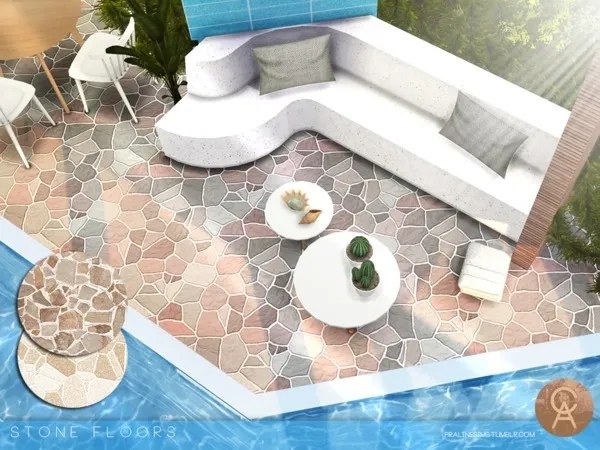 Alpha Stone Floors by thesimsresource - The Sims 4 Custom Content
