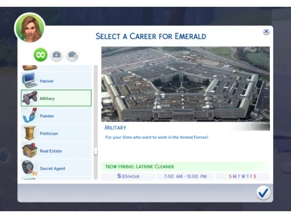 Mix Military Career (Sims 3 Remake) - The Sims 4 Custom Content