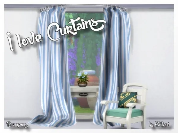 Alpha Curtains curtains - The Sims 4 Custom Content