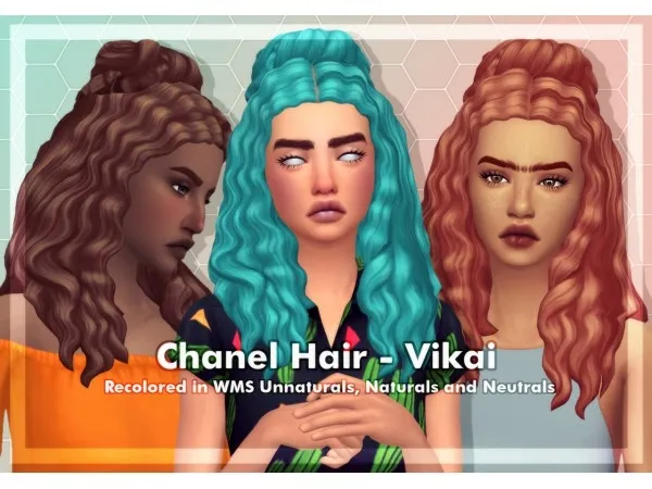 Maxis Match VIKAI CHANEL HAIR RECOLOR - The Sims 4 Custom Content