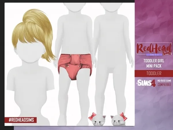 Alpha TODDLER GIRL MINI PACK - The Sims 4 Custom Content