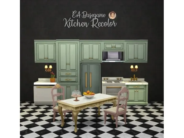 Alpha EA Basegame Kitchen Recolor - The Sims 4 Custom Content