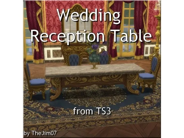 Alpha Wedding Reception Table from - The Sims 4 Custom Content