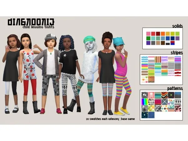 Alpha Child Legging Tights - The Sims 4 Custom Content
