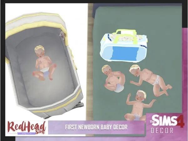 Maxis Match FIRST NEWBORN BABY DECOR by redheadsims - The Sims 4 Custom Content