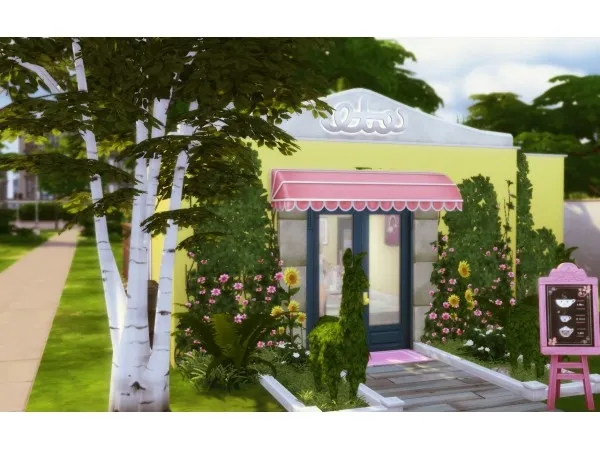 Alpha Oak Alcove Cafe - The Sims 4 Custom Content