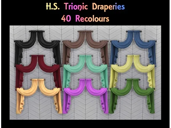 Alpha Decorative Curtains - The Sims 4 Custom Content