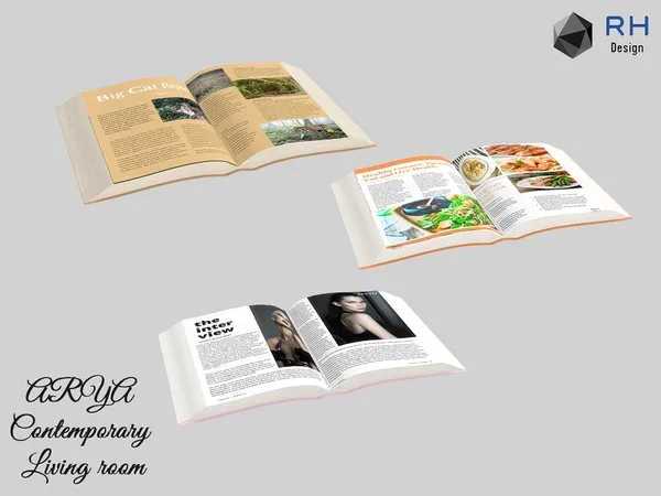 Alpha ARYA Opened Magazine - The Sims 4 Custom Content