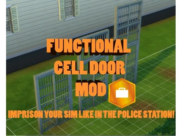Mix Functional Cell door mod (like in the police station) - The Sims 4 Custom Content