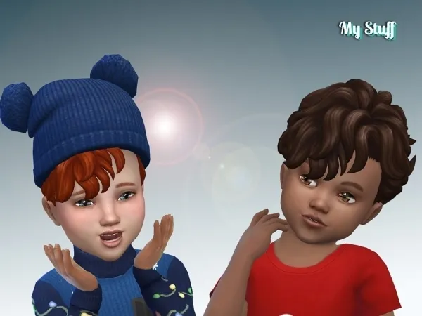 Maxis Match Mid Curly for Toddlers - The Sims 4 Custom Content