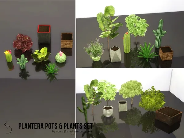 Alpha PLANTERA plant set by thesimsresource - The Sims 4 Custom Content