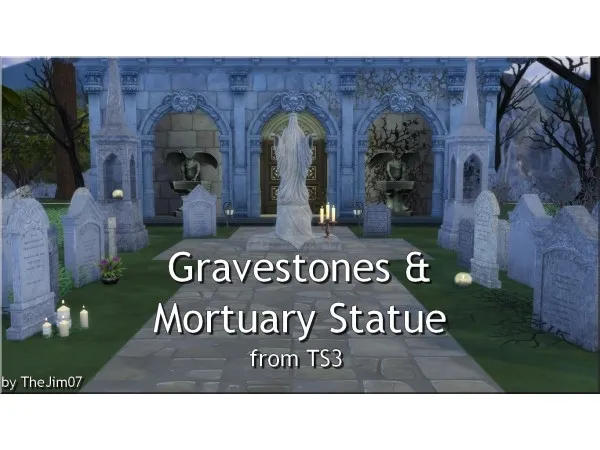 Alpha Gravestones Mortuary Statue from - The Sims 4 Custom Content