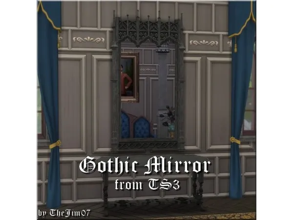 Alpha Gothic Mirror from - The Sims 4 Custom Content
